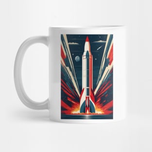 Vintage Soviet rocket launch Mug